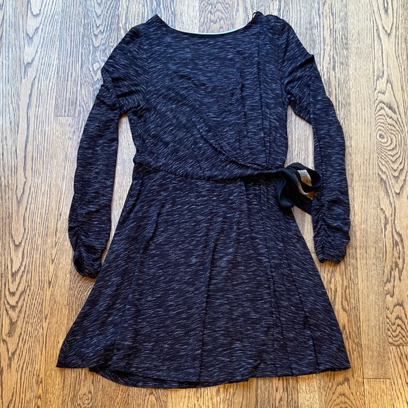 Anthropologie Black Faux Wrap “Talia” Dress - Picture 4 of 12